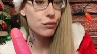 Christmas Dildo Blowjob ASMR- Karuna Satori