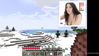 Emily Black Playing Minecraft Topless